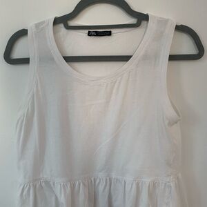 Zara White Sleeveless Women's Top